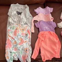 Newborn Girl One Piece For Baby, 13 Items New