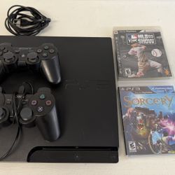 Sony PlayStation 3 PS3 With Two Controllers Games 