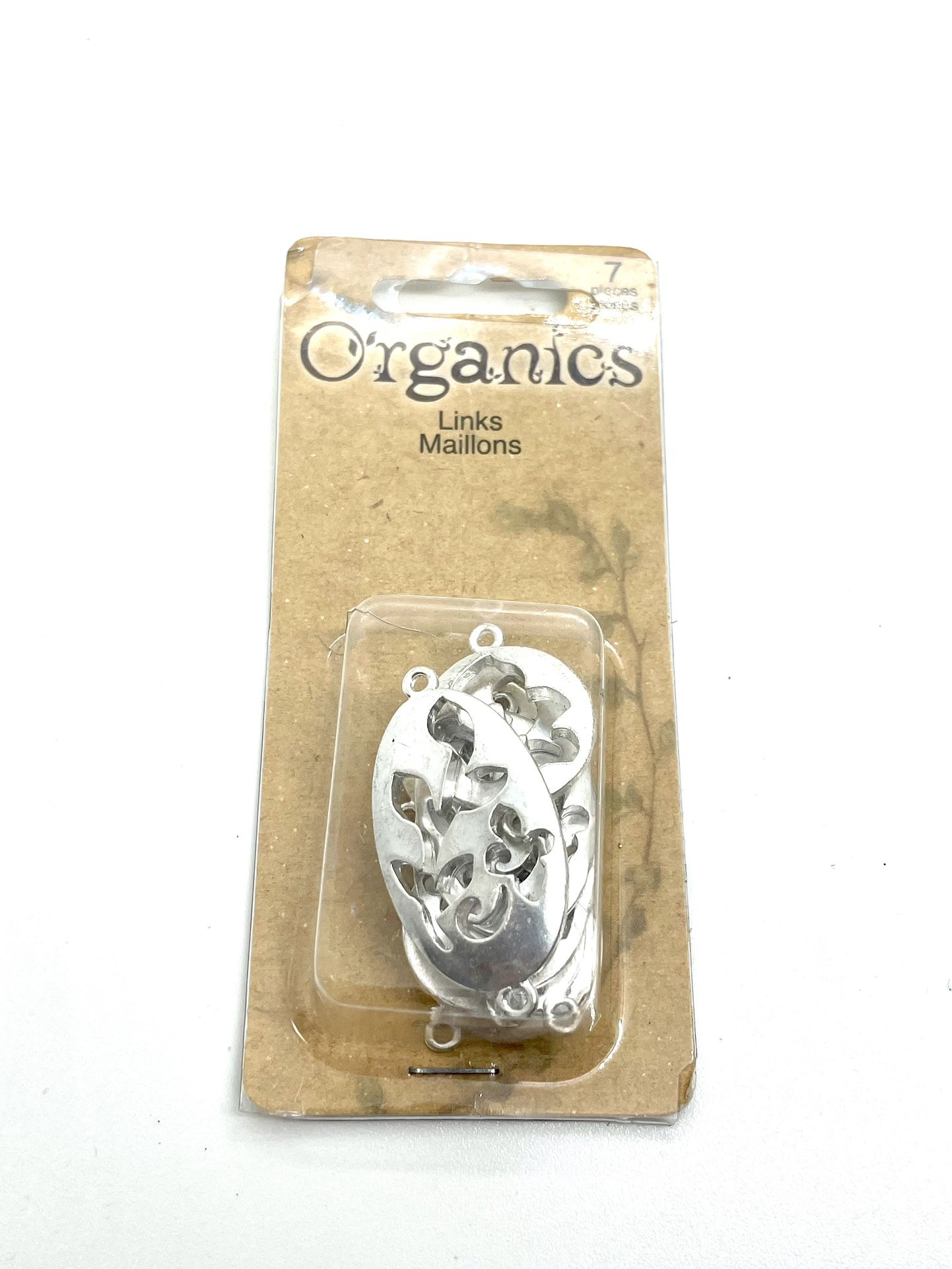 Organics Silver Tone Beads