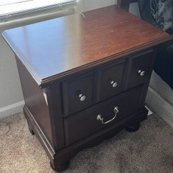 Brown Wooden Nightstand 