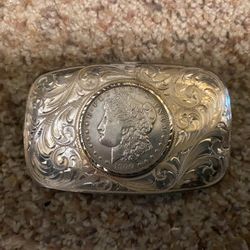 1900 Morgan Silver Dollar Belt Buckle-new