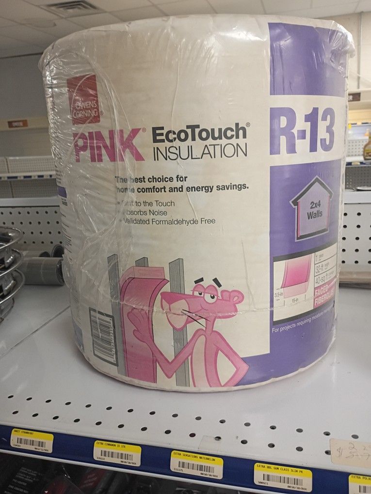 Pink EcoTouch Installation.  R13