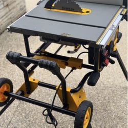 DEWALT 15 Amp Corded 10 in. Job Site Table Saw with Rolling Stand