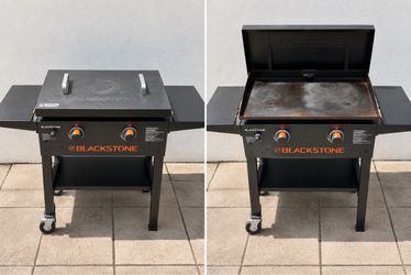 Blackstone 2-Burner Outdoor Griddle w/ Hood & Side Shelves