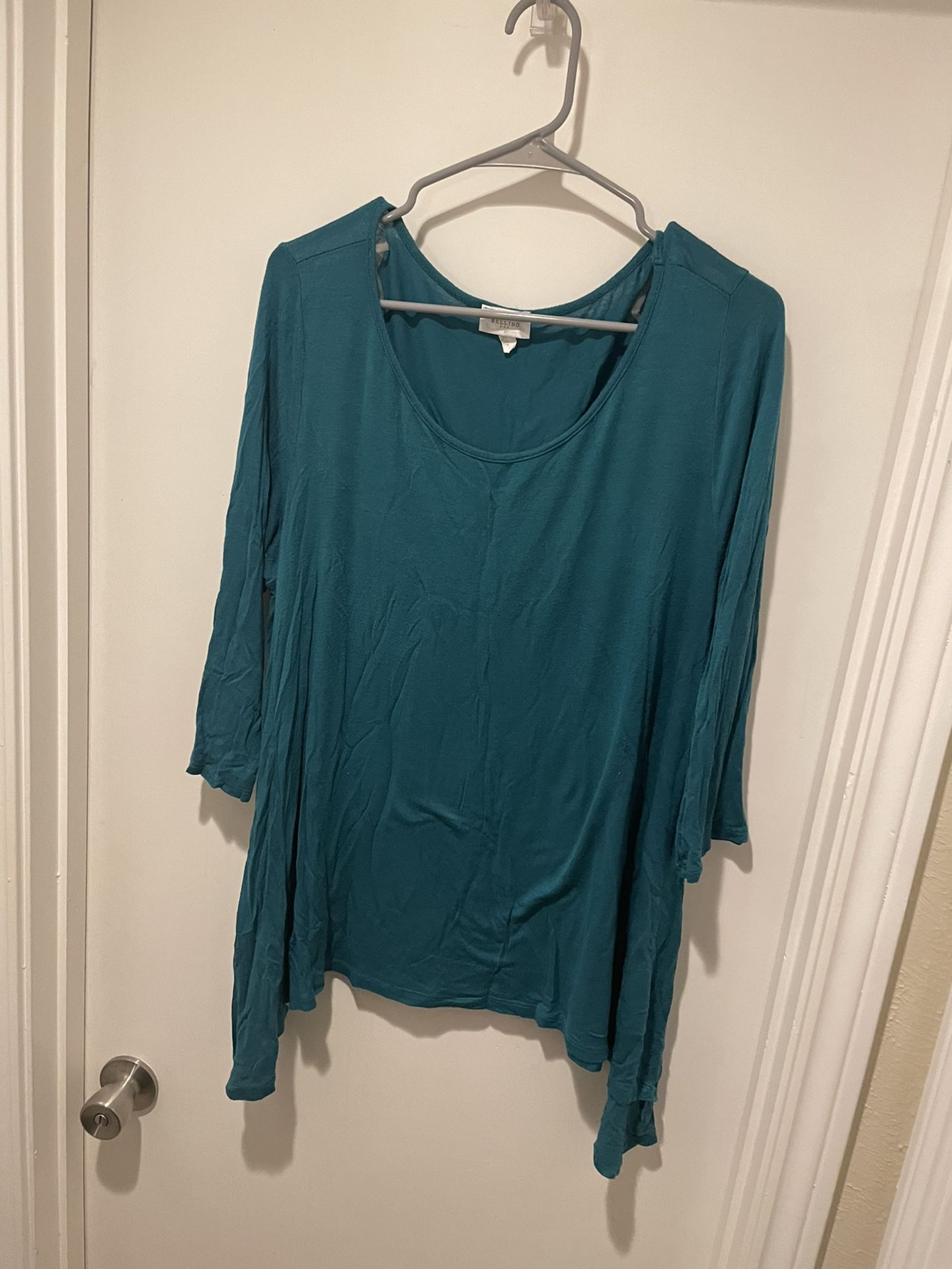 Bellino USA Teal Tunic Top Size 1x