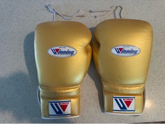 Winning Boxing Gloves Gold