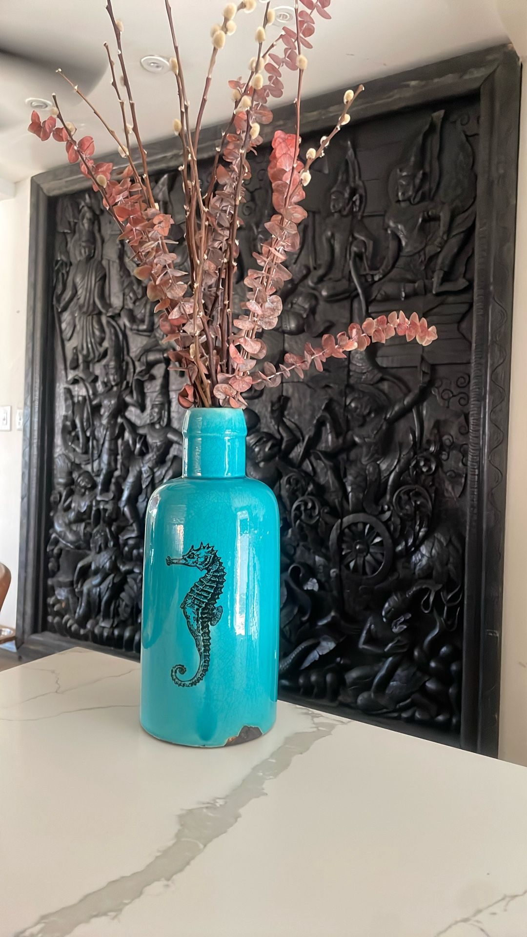 Sea Horse Ceramic Base