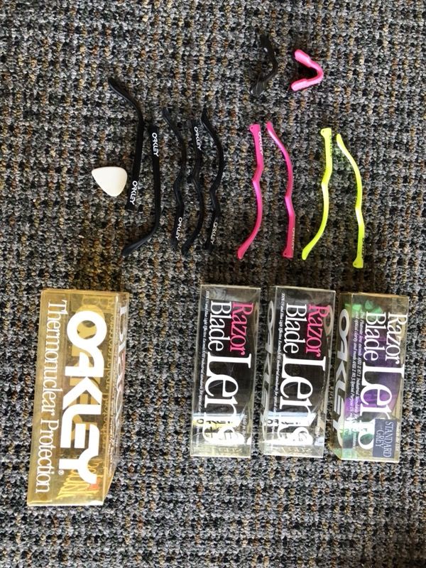 Vintage Oakley Razor Blade lenses, arms, and nose pieces