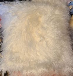 West Elm Mongolian Lamb Fur Pillow Cover + Premium Insert