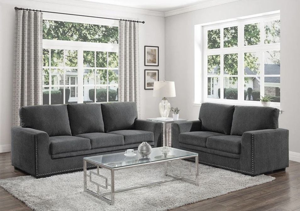 2PC Gray Sofa & Loveseat,All Products : American Fashion Style Bags On Sale