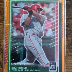 Jim Thome Orange Laser Baseball Card