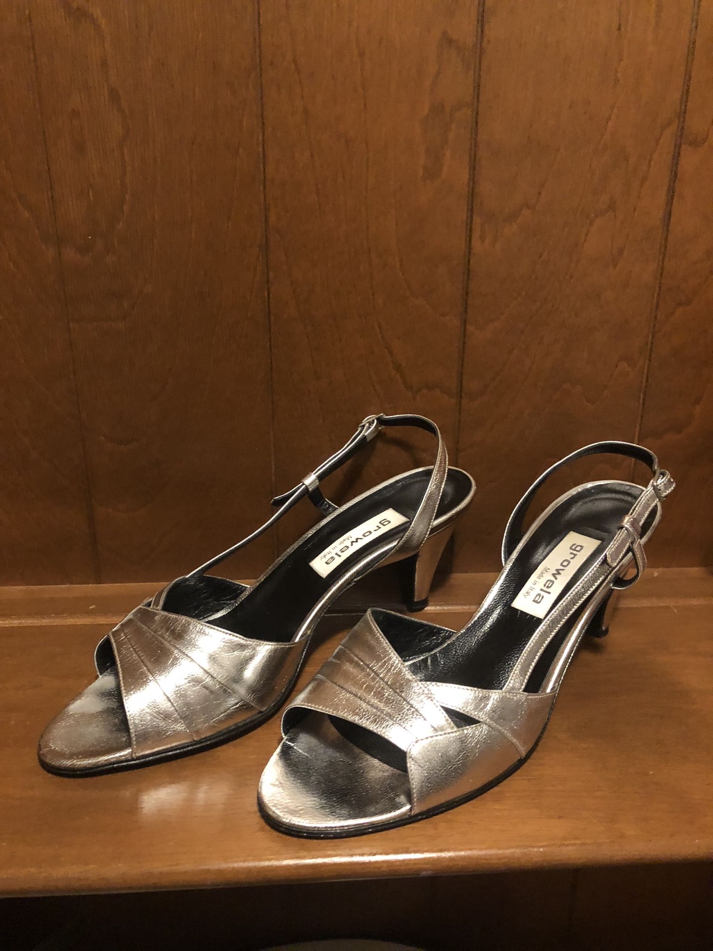 Italian Cocktail Dress Sandals Size 38