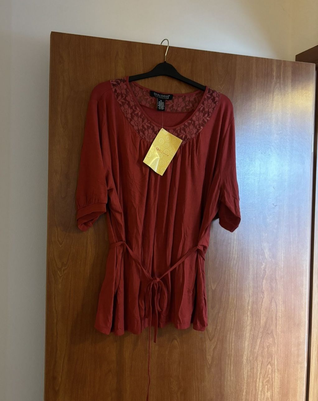 Vintage Dialogue Short Sleeve Blouse 3XL