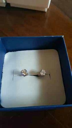 1.00 round cut 14k rose gold stud earing