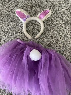 Bunny ears and tutu costume