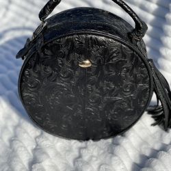 Small Round Leather Purse 
