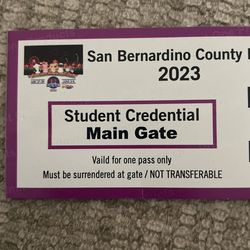 San Bernardino fair ticket