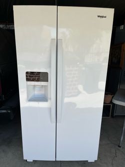 Whirlpool WRS315SNHW 25 Cu Ft Side-by-Side Refrigerator – Like New Condition
