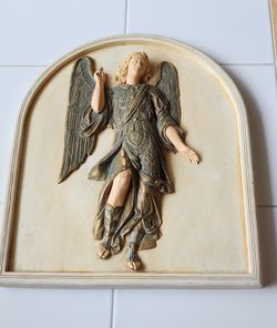 Arch Angel Gabriel Wall Sculpture 11"x 13"