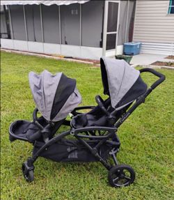 Contours Double Tandem Foldable Baby Stroller