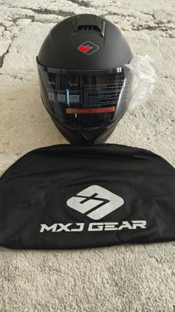 MXJ Gear Motorcycle Helmets,Dual Visor Flip up Modular Full Face Helmet(M)
JR-815 DOT Approved Motorbike Helmet for Adult Women Men with 2 Visors,Stor