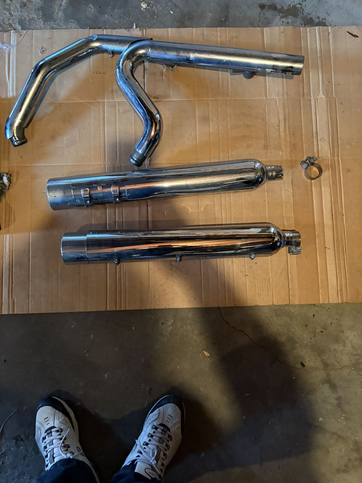 Harley Davidson Stack Exhaust With Heat Shields