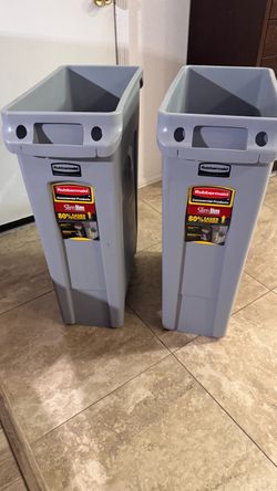 Rubbermaid commercial trash cans (2)
