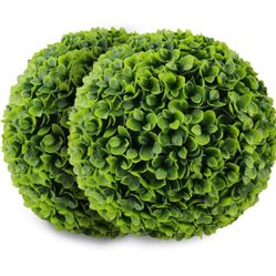 Sunnyglade 2 PCS 15.7 inch 3 Layers Artificial Plant Topiary Ball Faux Boxwood Decorative Balls