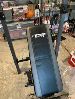 Fitness Gear Weight Bench w/ Rack, Bar and Weights