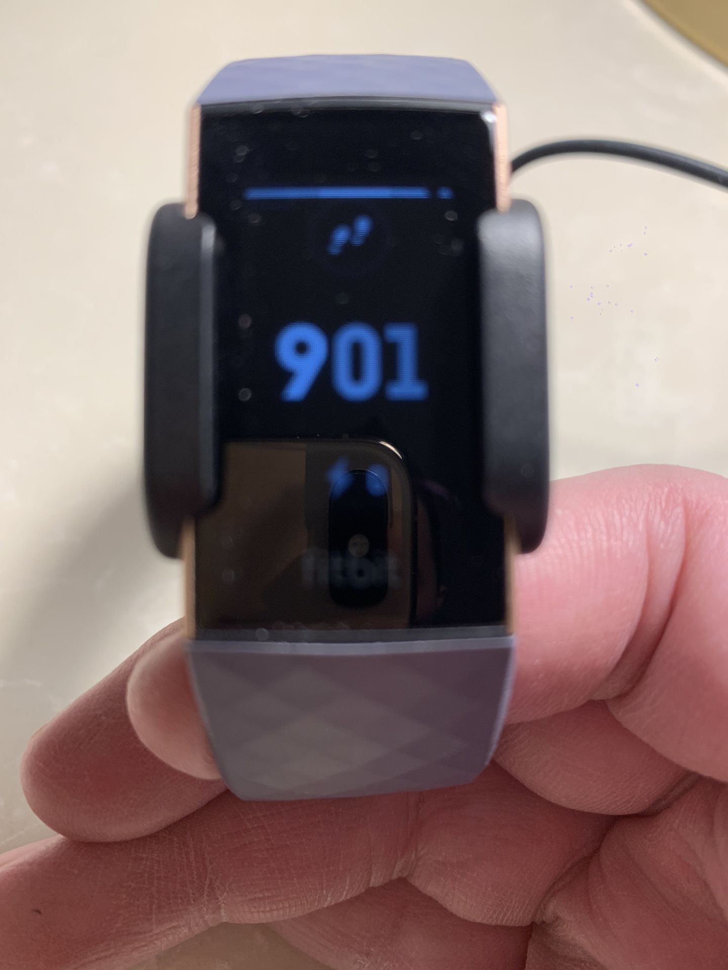 Fitbit Charge 3 Opened Unused Blue Gray Classic Band