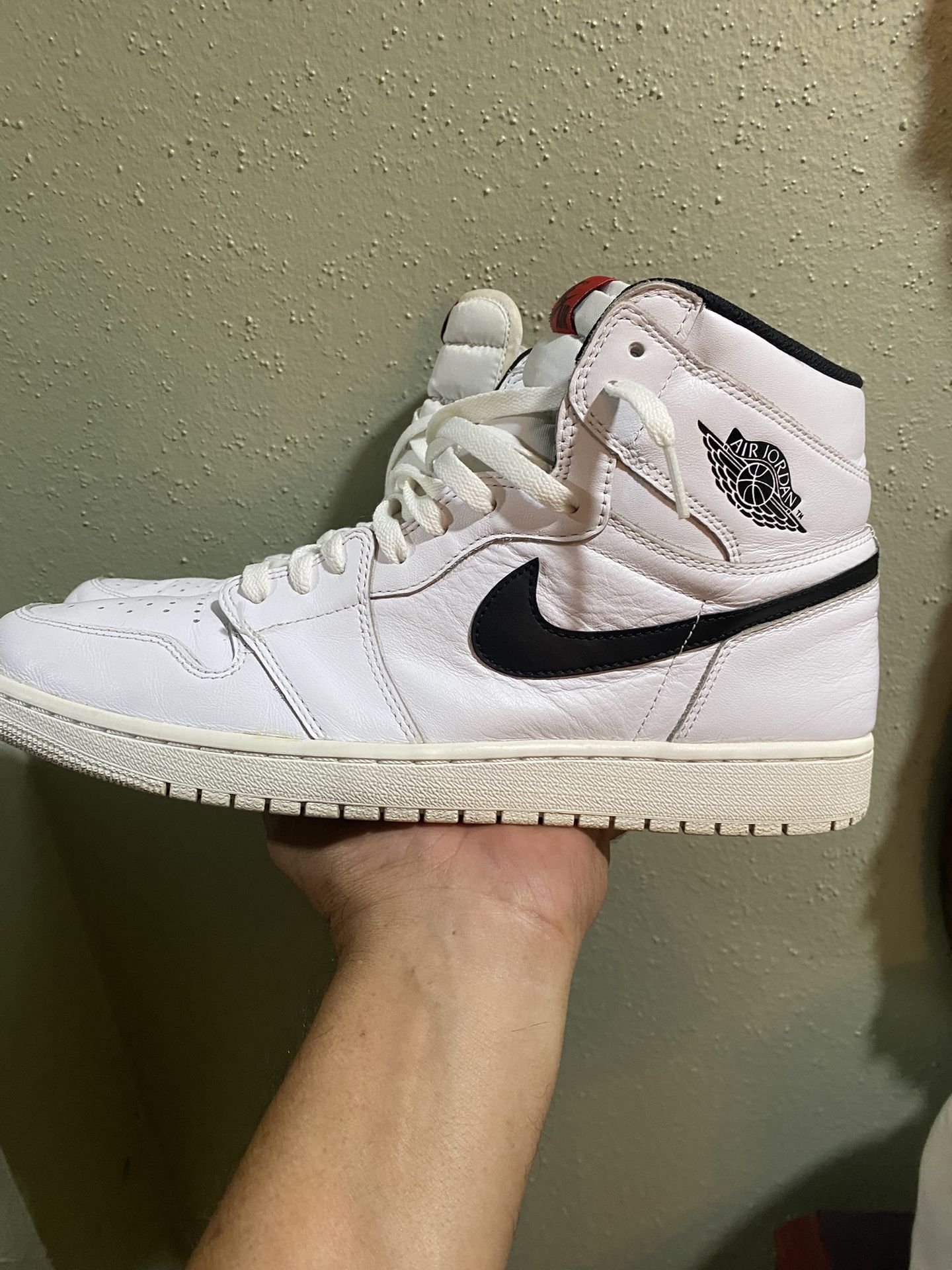 Air Jordan 1 Retro High  "Ying-Yang" White- Black,Size 13