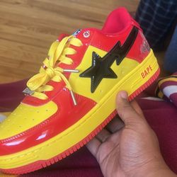 MARVEL IRONMAN BAPESTA SHOES SIZE 12