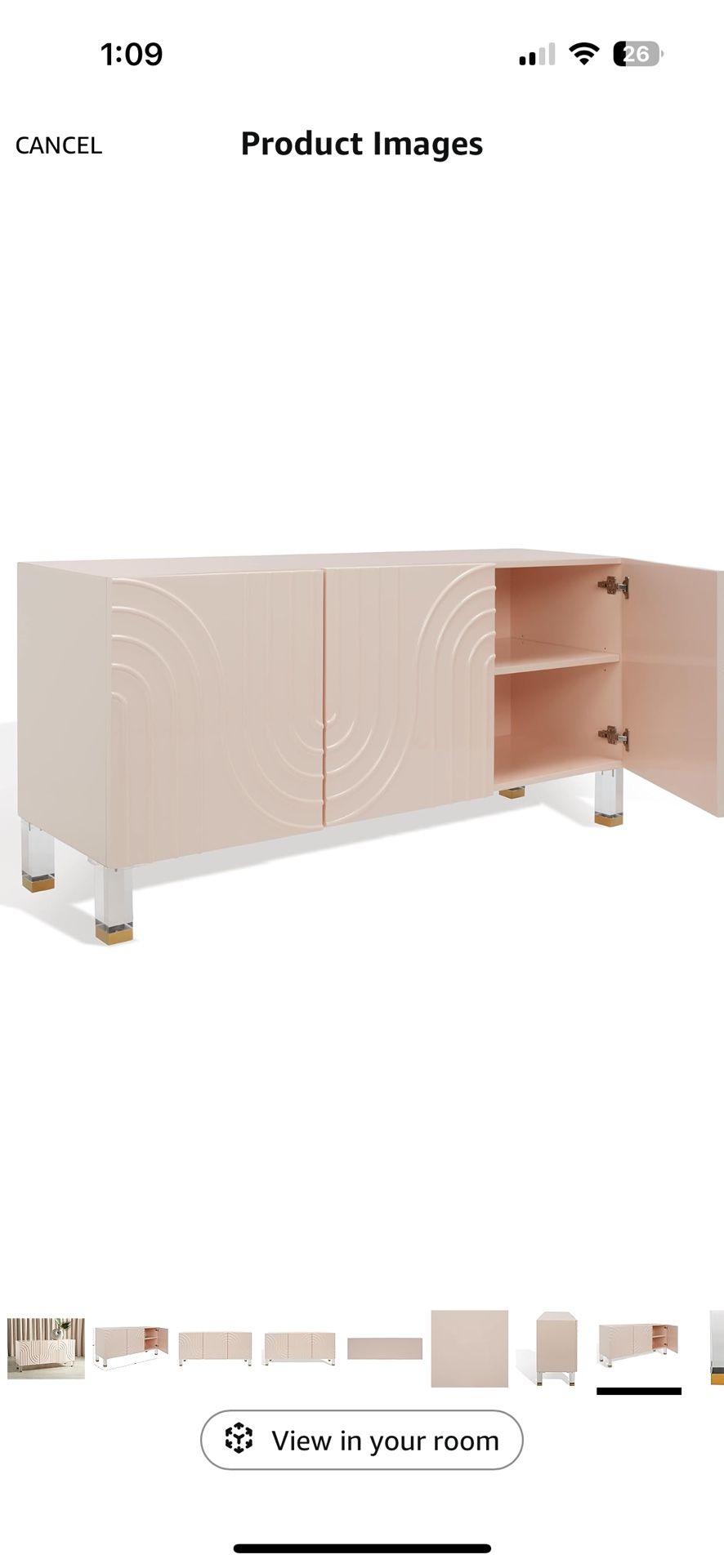 Safvieh sideboard / Credenza Blush EUC Retail $1100