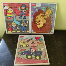 LOT OF THREE PLAYSKOOL PUZZLES