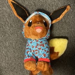 Pokemon Sleeping Combo. Evee Build A Bear And Pikachu Robe 