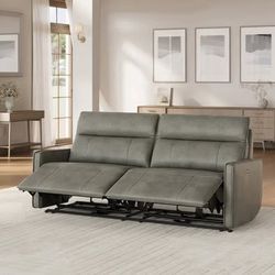 TOP GRAIN Henredon Keira Leather Zero-gravity Reclining Sofa