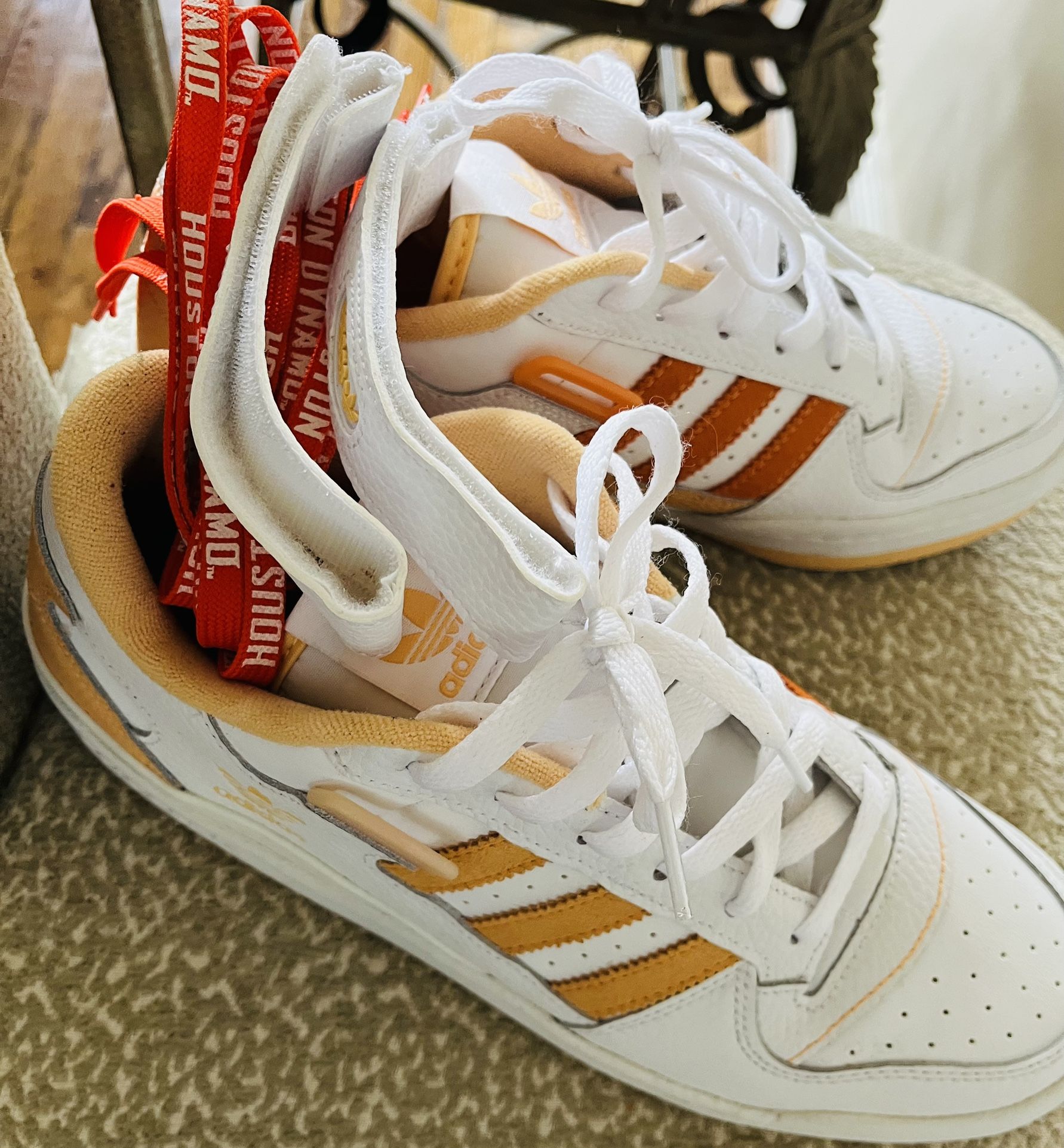 Adidas Forum 84 Low 'White Hazy Copper' Size 10 Houston Dynamo Laces