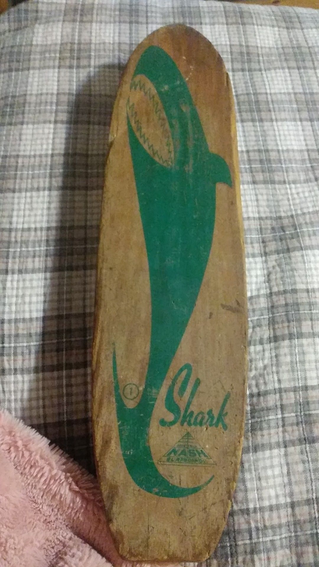 Original 1960s Vintage Nash Sidewalk Surfboard shark Skateboard Metal Wheels