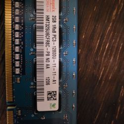 Genuine Hynix HMT325U6CFR8C-PB Computer Memory 2GB 1Rx8 PC3-12800U 655409-150

