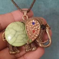 Elephant Pendant Necklace 