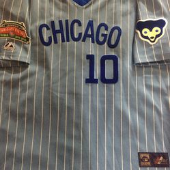 Rare, Majestic, Cooperstown Collection, Pinsripe, embroidered, jersey, Made in USA !, Size 2XL, mint condition, Hall of Fame, Ron Santo, Cubs- 1960-73