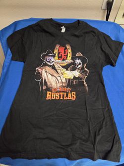 Women's Insane Clown Posse Big Money Rustlas Hatchetman Saloon Shirt Size XL