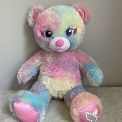 Build a Bear BAB Fairy Beary Friends Pastel Tie Dye Sorbet Teddy Wings 18" RARE