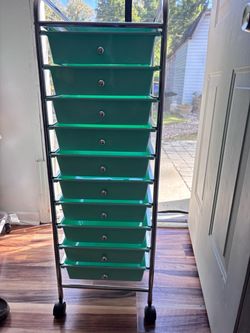 10-Drawer Rolling Storage Cart on Wheels