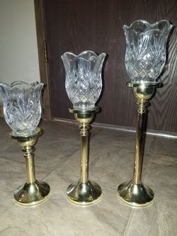 Godinger crystal candel set
