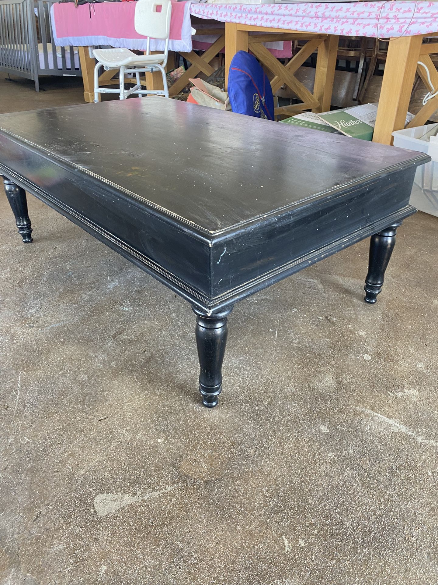 Black Wooden Coffee Table