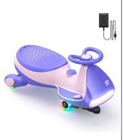 12V N7 Pro Electric Wiggle Car with Pedal, Rechargeable Battery, 2 in 1 Swing Car, 2 Speed Ride On Toy, Anti-Rollover, Flashing Wheels, Bluetooth, for
