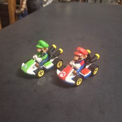 Nintendo 2018 Mattel Hot Wheels Standard Kart Diecast Toy Cars Set Of 2 - Mario & Luigi