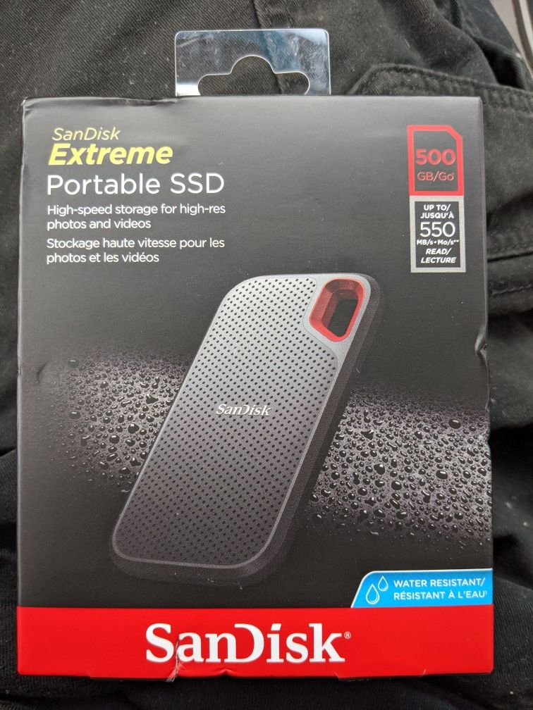 SanDisk extreme portable SSD 500 GB high speed storage