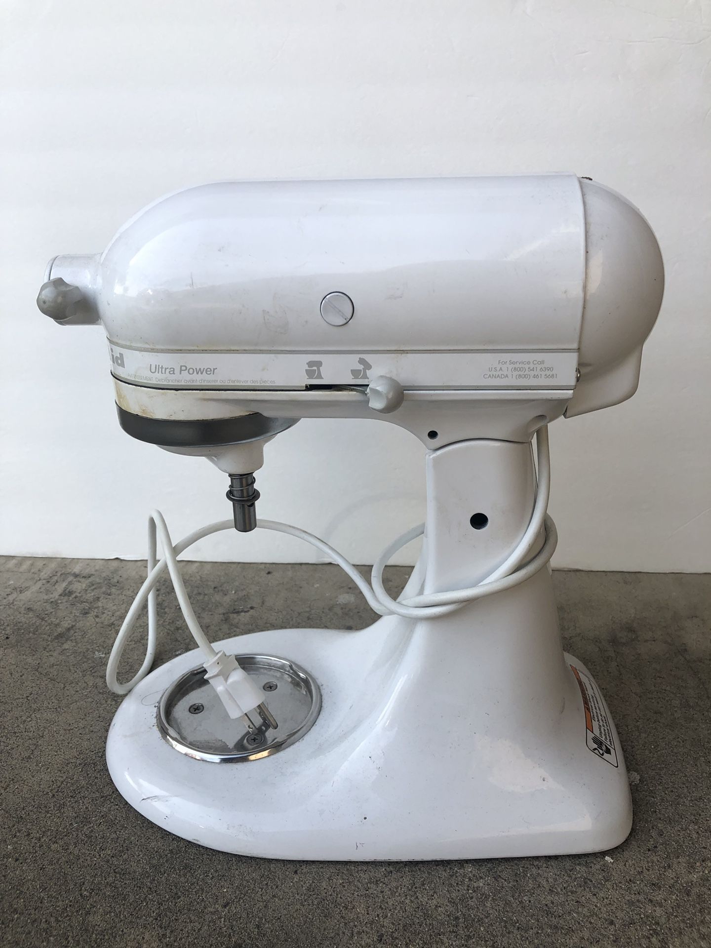 KitchenAid KSM90WW 300Watt Ultra Power 41/2Quart Stand Mixer, White